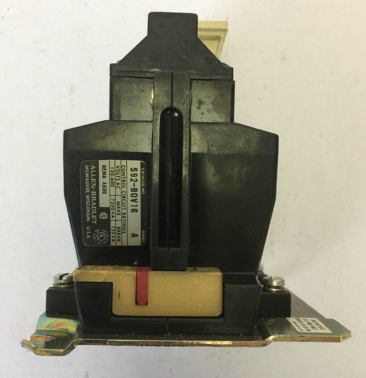 ALLEN BRADLEY 592-B0V16 MANUAL RESET OVERLOAD RELAY 120-600VAC W/ W23 HEATERS