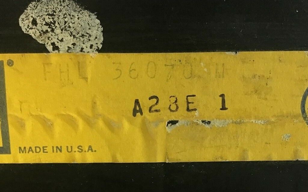 SQUARE D FHL 36070 CIRCUIT BREAKER 600VAC 70AMP