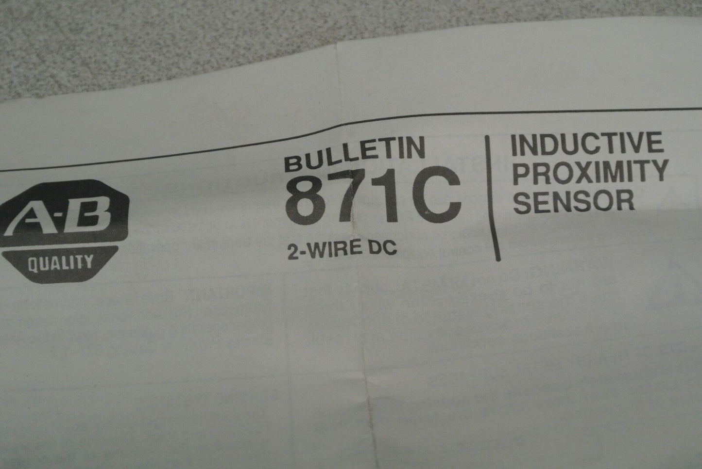 ALLEN-BRADLEY 871C-D5NE18-A2 CYLIND. INDUCTIVE PROXIMITY SWITCH / 10-30VDC 18mm