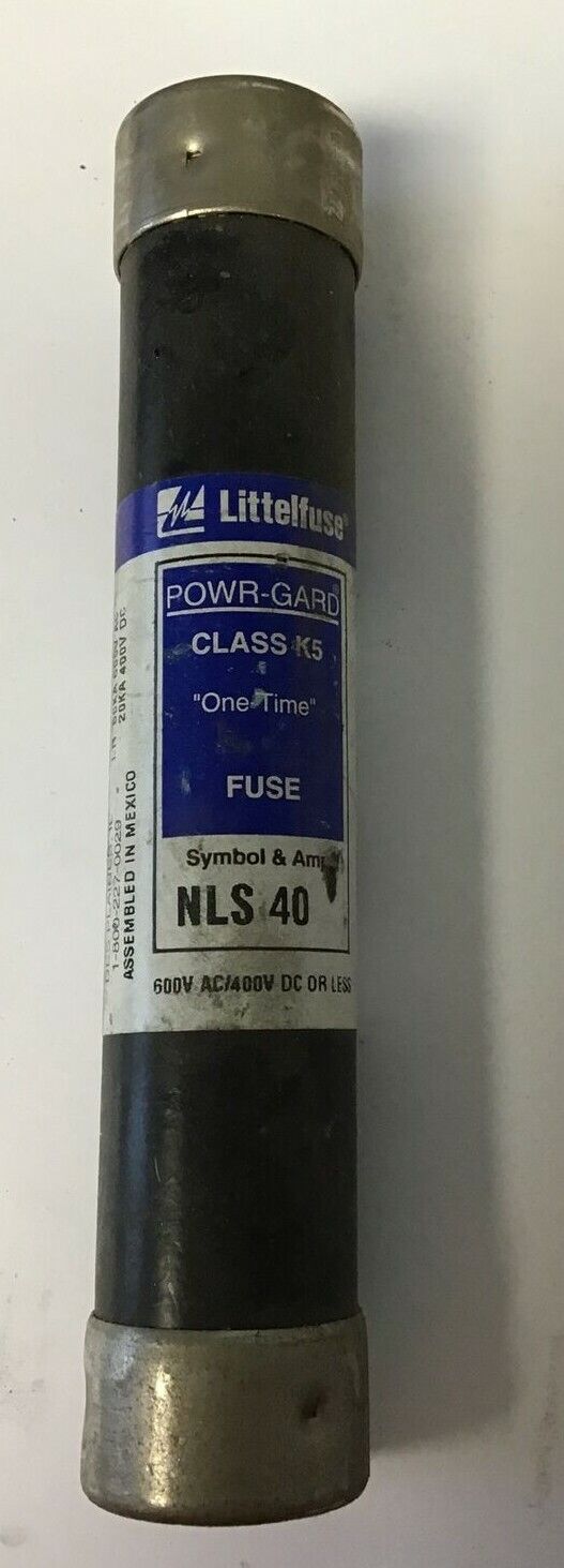 LITTELFUSE NLS 40 POWR-GARD FUSE 40AMP 600VAC 400VDC CLASS K5 ****LOTOF4****