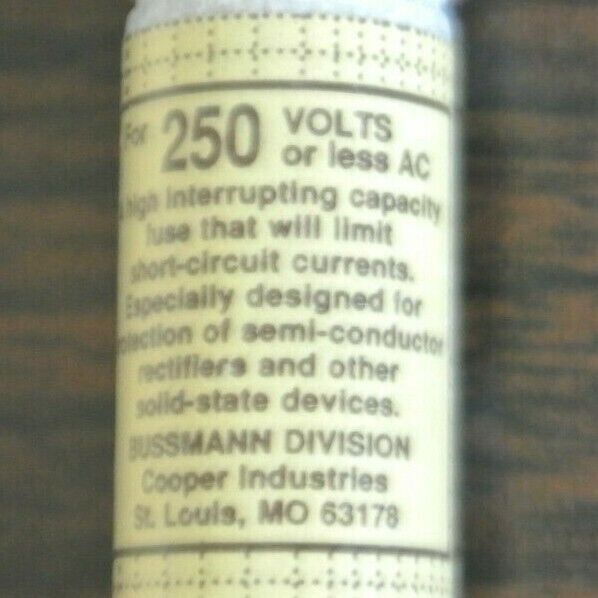 LOT of 3 / BUSSMANN / TRON KAB15 / SEMICONDUCTOR FUSE / 15A / 250V / NEW SURPLUS