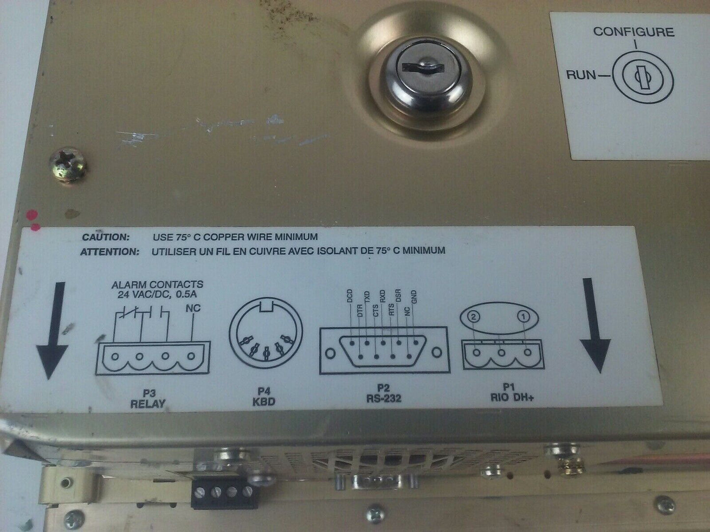 ALLEN BRADLEY 2711E-T10C6 SER. D REV. E PANELVIEW 1000E TERMINAL FRN 5.16