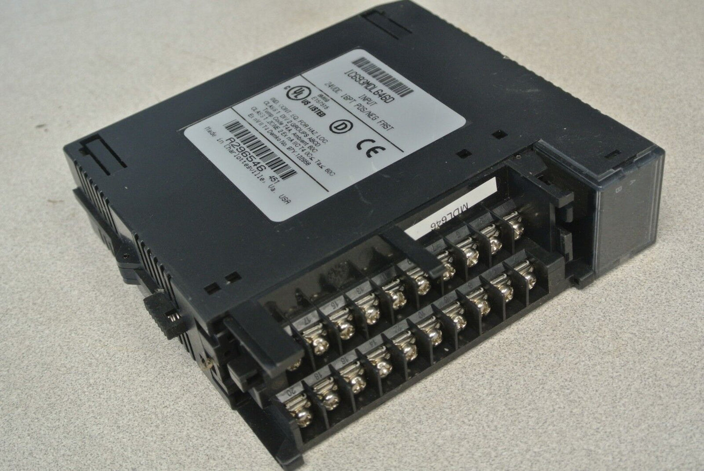 GE FANUC IC693MDL646D INPUT MODULE 24VDC 16PT POS/NEG FAST - LOGIC / NO "DOOR"