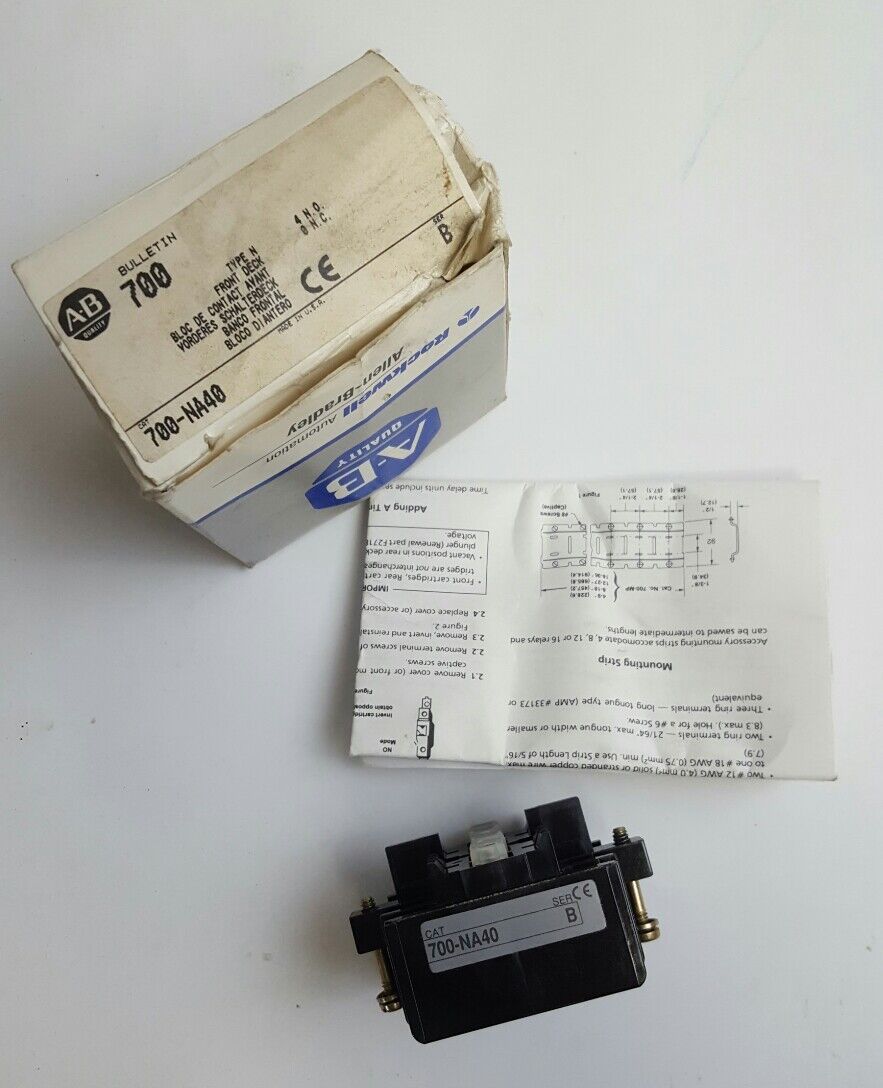 NEW ALLEN BRADLEY CONTACT CARTRIDGE VV-42 CAT 700-NA40 SER B, 700NA40, NEW