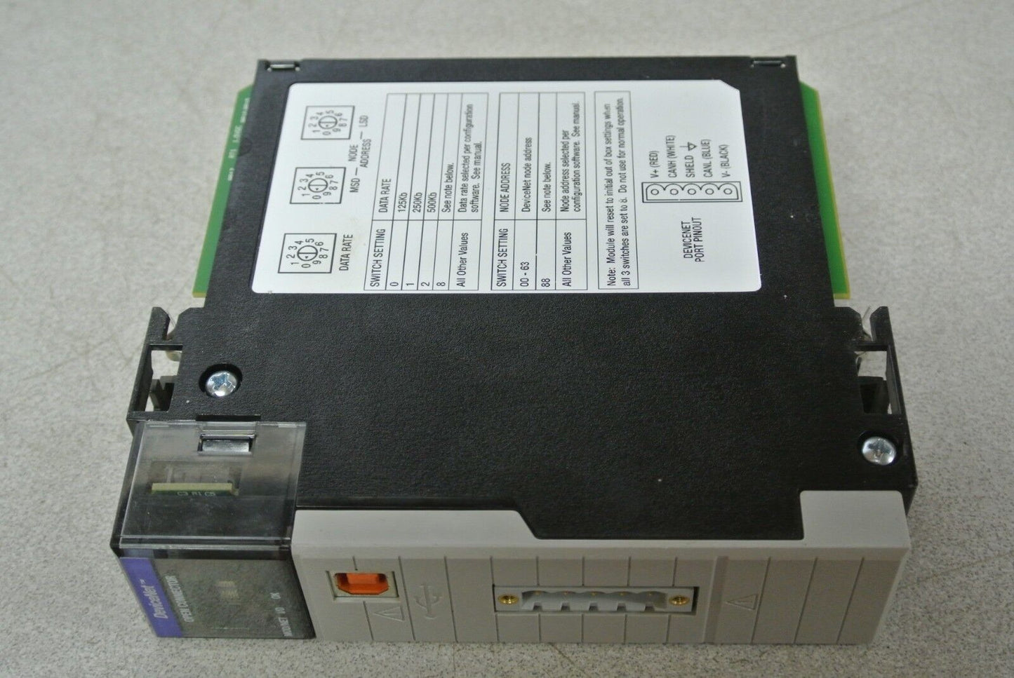 ALLEN-BRADLEY 1756-DNB DEVICENET BRIDGE / SCANNER MODULE - SERIES E