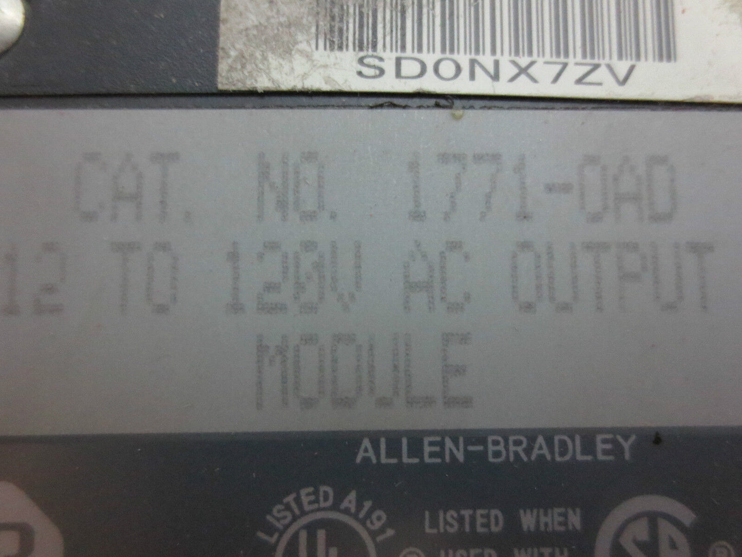 ALLEN-BRADLEY 1771-OAD OUTPUT MODULE - 12 to 120V AC