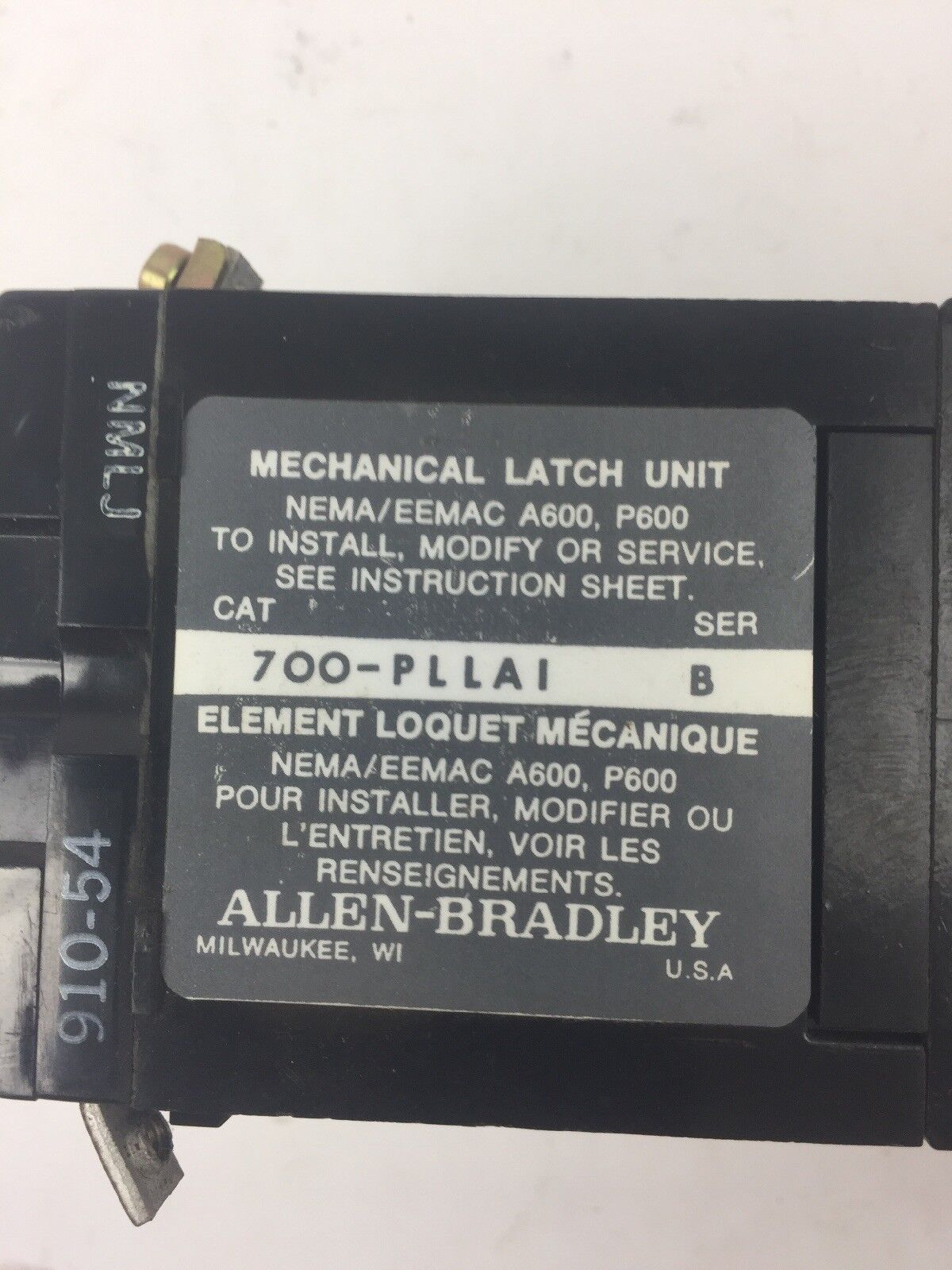 ALLEN BRADLEY 700-PL400A1 SER C AC RELAY 700-P400A1 700-PLLAI SER B PL236
