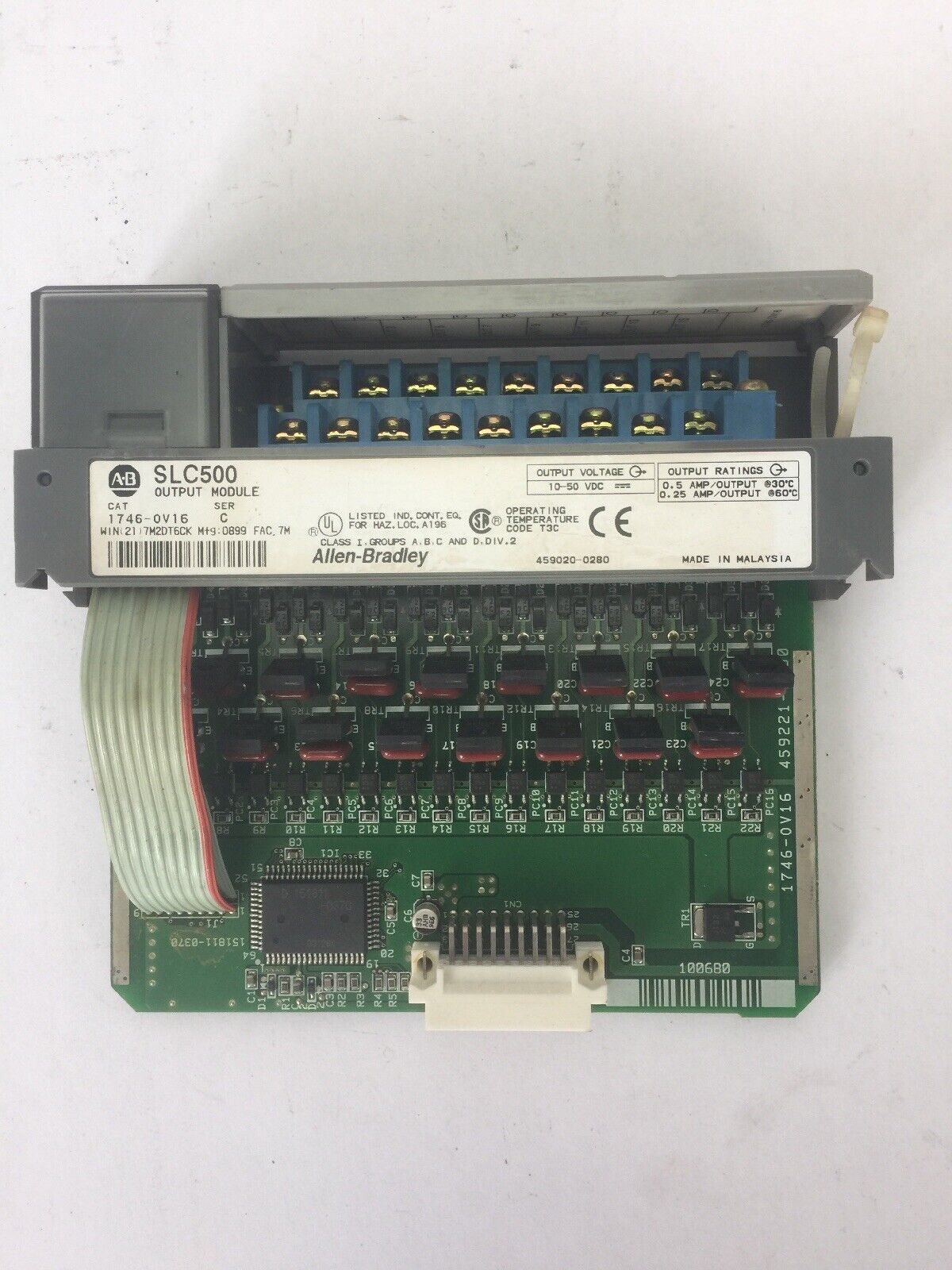 ALLEN BRADLEY 1746-OV16 INPUT MODULE SER C 10-50VDC