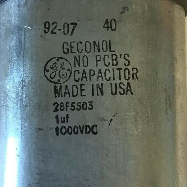 GENERAL ELECTRIC 28F5503 GECONOL CAPACITOR 92-07 1000VDC ***LOTOF3***