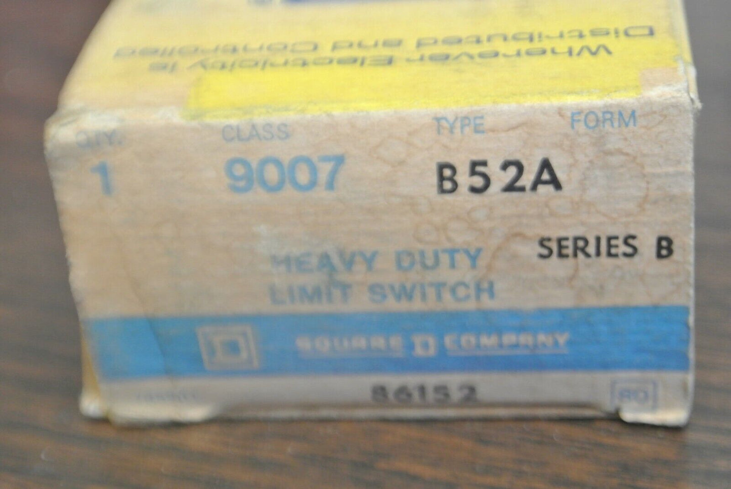 SQUARE D 9007 B52A, Ser. B HEAVY DUTY LIMIT SWITCH / NEW SURPLUS
