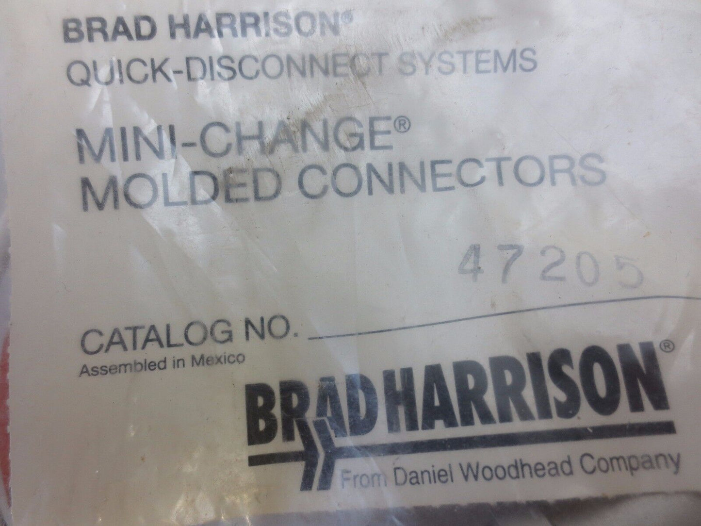 BRAD HARRISON 47205 MINI-CHANGE MOLDED CONNECTOR - 600V, 7A FACTORY-SEALED BAG