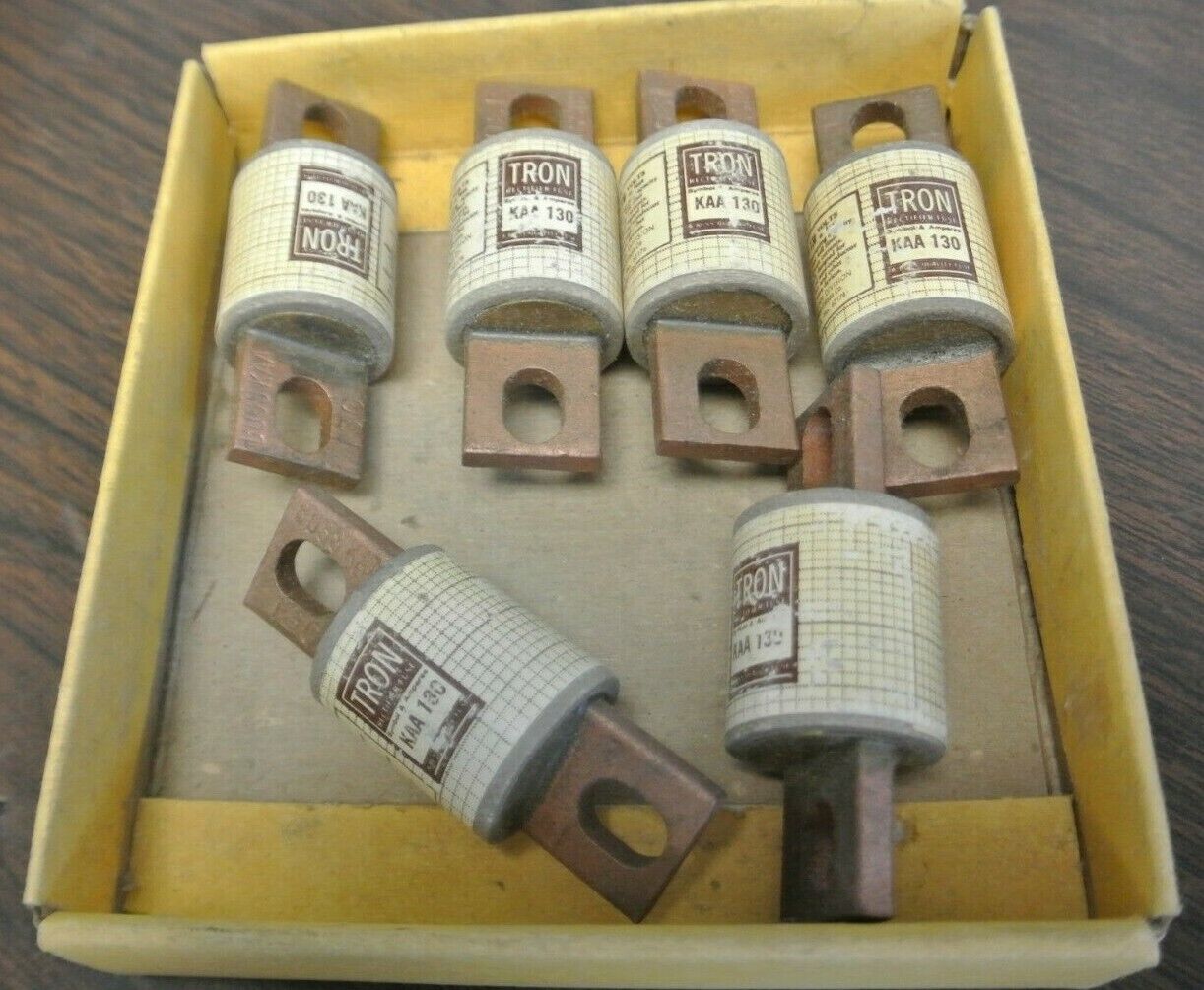 LOT of 6 / BUSSMANN KAA130 RECTIFIER FUSE / 130A / 130V / NEW SURPLUS