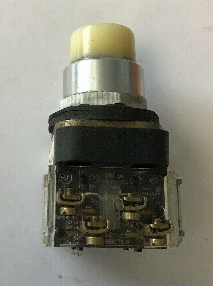 ALLEN BRADLEY 800T-QB10 WHITE PUSH BUTTON SER T 120V