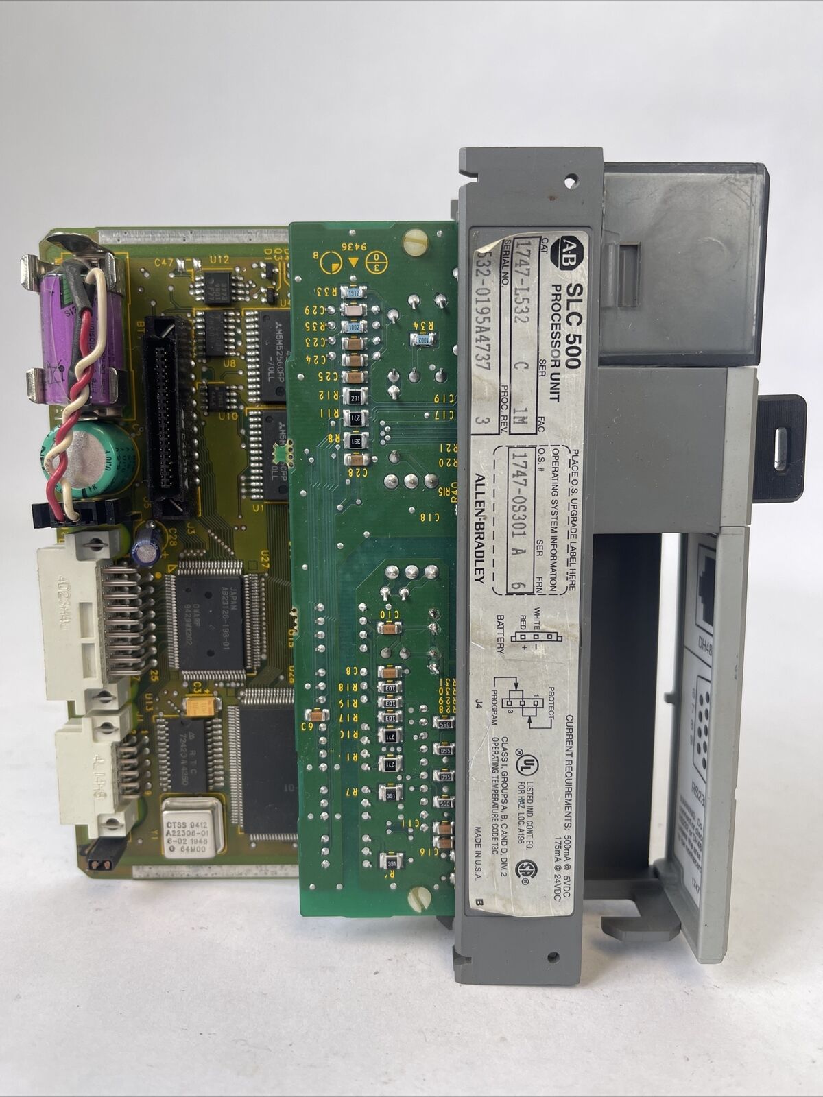 ALLEN BRADLEY 1747-L532 SER C FAC 1M PROC REV 3 PROCESSOR 1747-OS301 SER A FRN 6