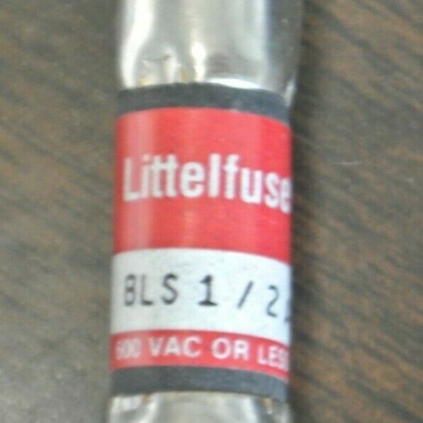 BOX of 10 / LITTELFUSE BLS1/2 MIDGET FUSE / 1/2A / 600V / NEW SURPLUS / BLS 1/2