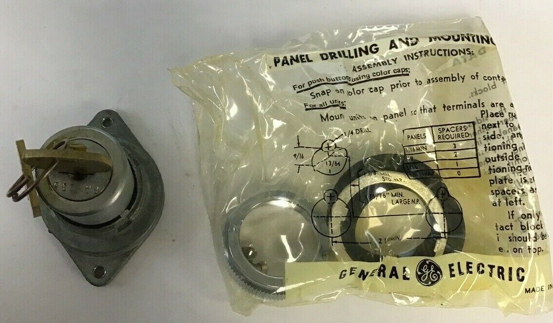 GENERAL ELECTRIC CR2940UN200C OILTIGHT SEL.SWITCH CYLINDER LOCK KEYED