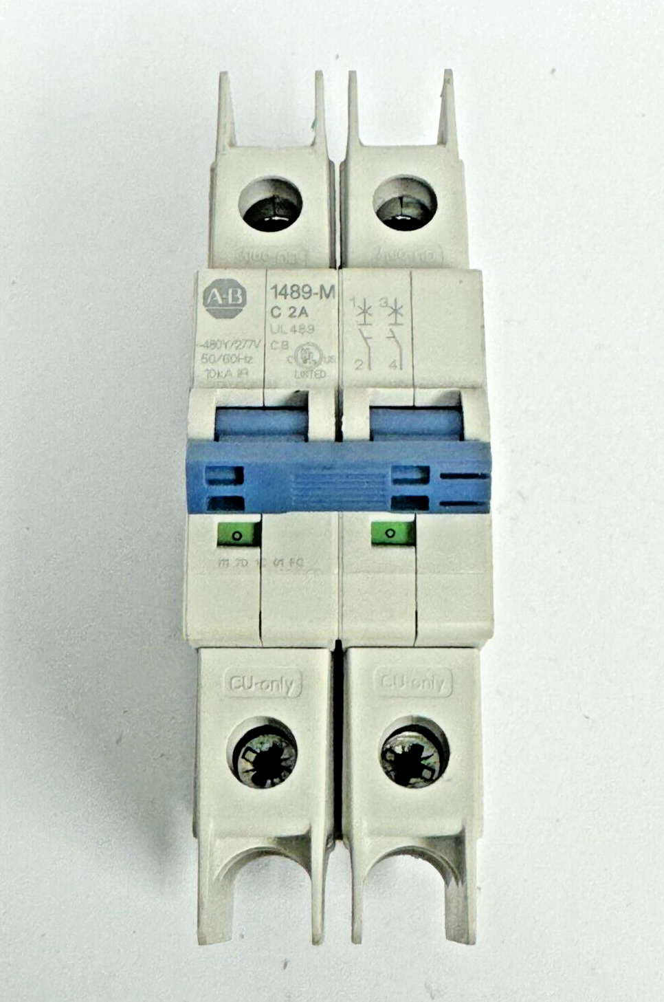 ALLEN-BRADLEY - 1489-M2C020 SER. D - CIRCUIT BREAKER - 2 P, 2 A, 277 V