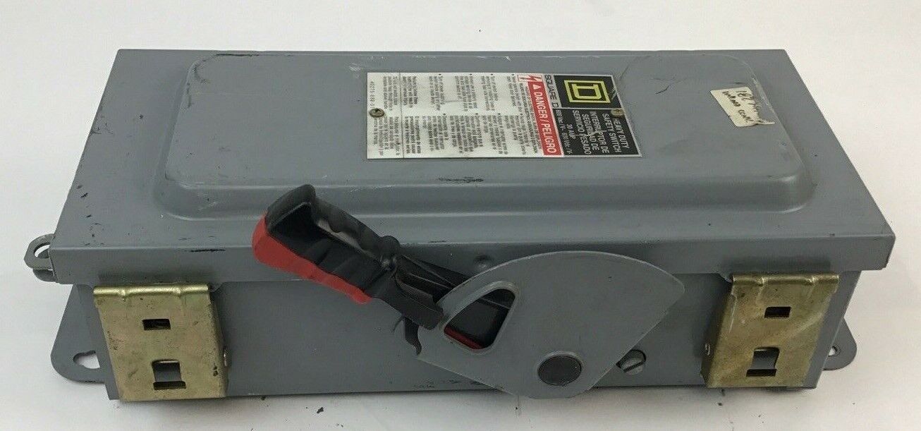 SQUARE D HU361AWK SAFETY SWITCH NON FUSIBLE 30A SER.F1 50/60HZ