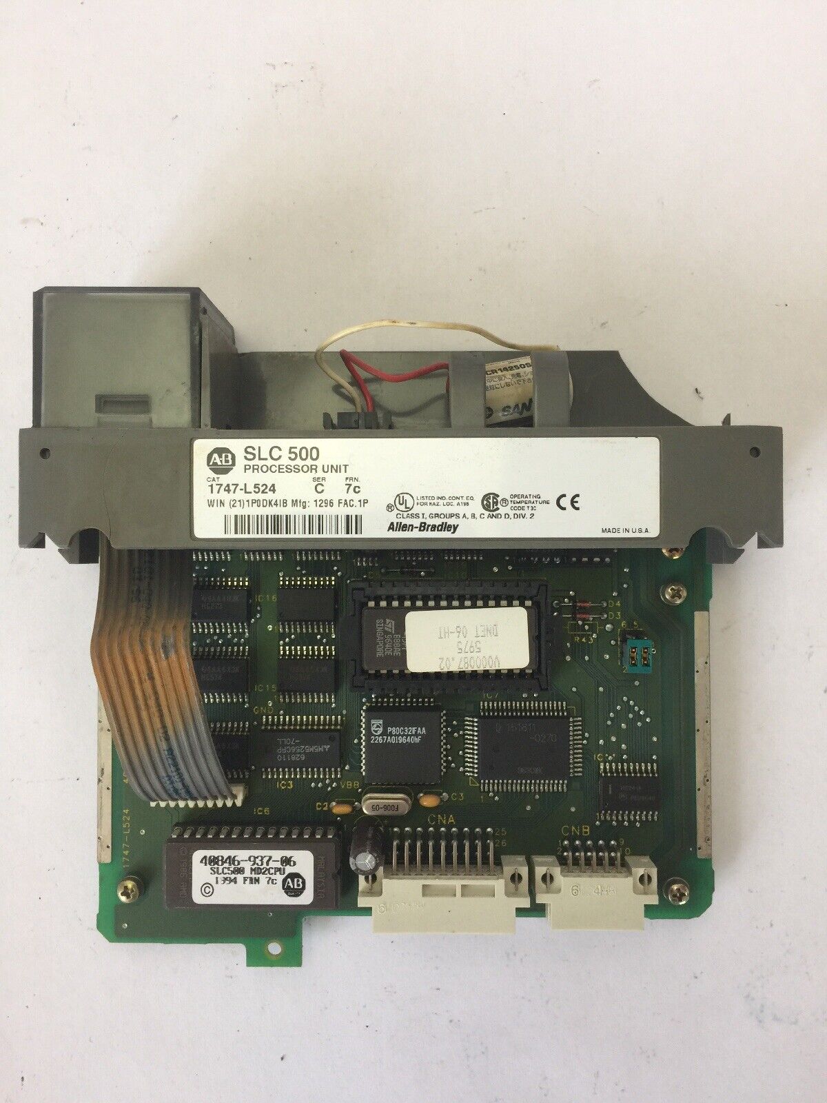 ALLEN BRADLEY 1747-L524 PROCESSOR UNIT SER C FRN 7C SLC 500