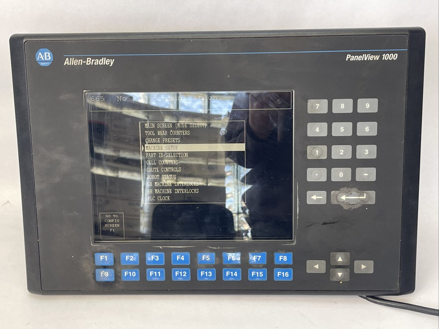ALLEN BRADLEY 2711-K10G1 PANELVIEW 1000 SER E FRN 4.46 100-240VAC 0.4-0.25A 55VA