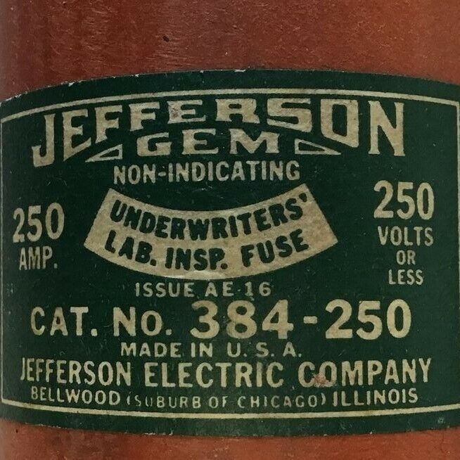 JEFFERSON GEM 384-250 FUSE 250A NON-INDICATIONG ISSUE AE-16