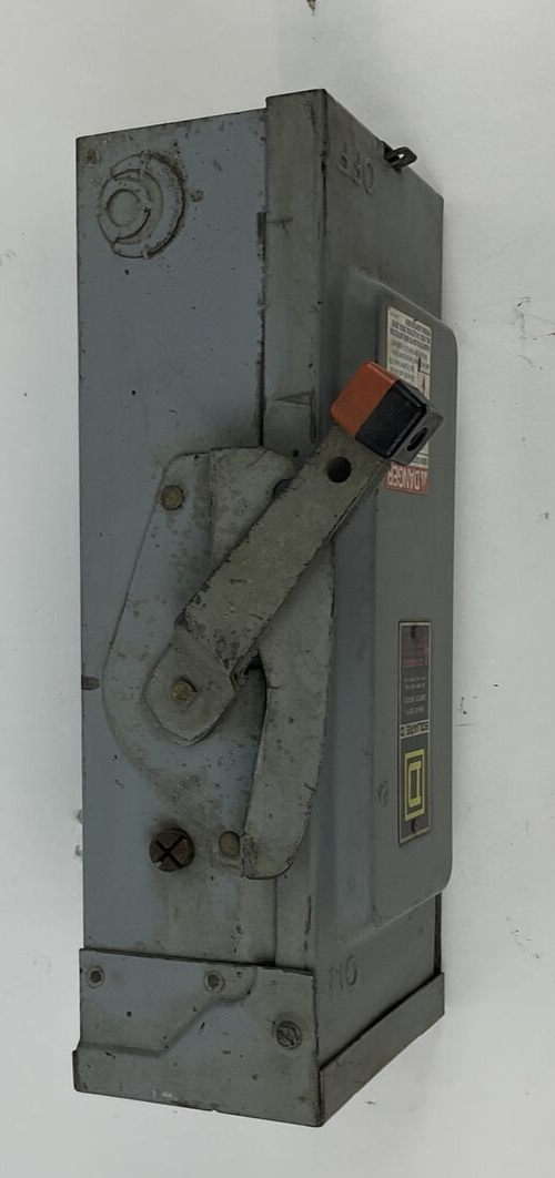 SQUARE D H361RB SAFETY SWITCH 30A 600VAC 2HP 3PH FUSIBLE SER.E1