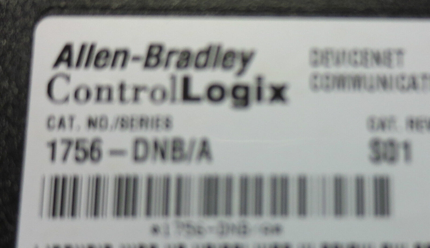ALLEN-BRADLEY 1756-DNB/A CONTROL-LOGIX DEVICENET COMMUNICATION MODULE