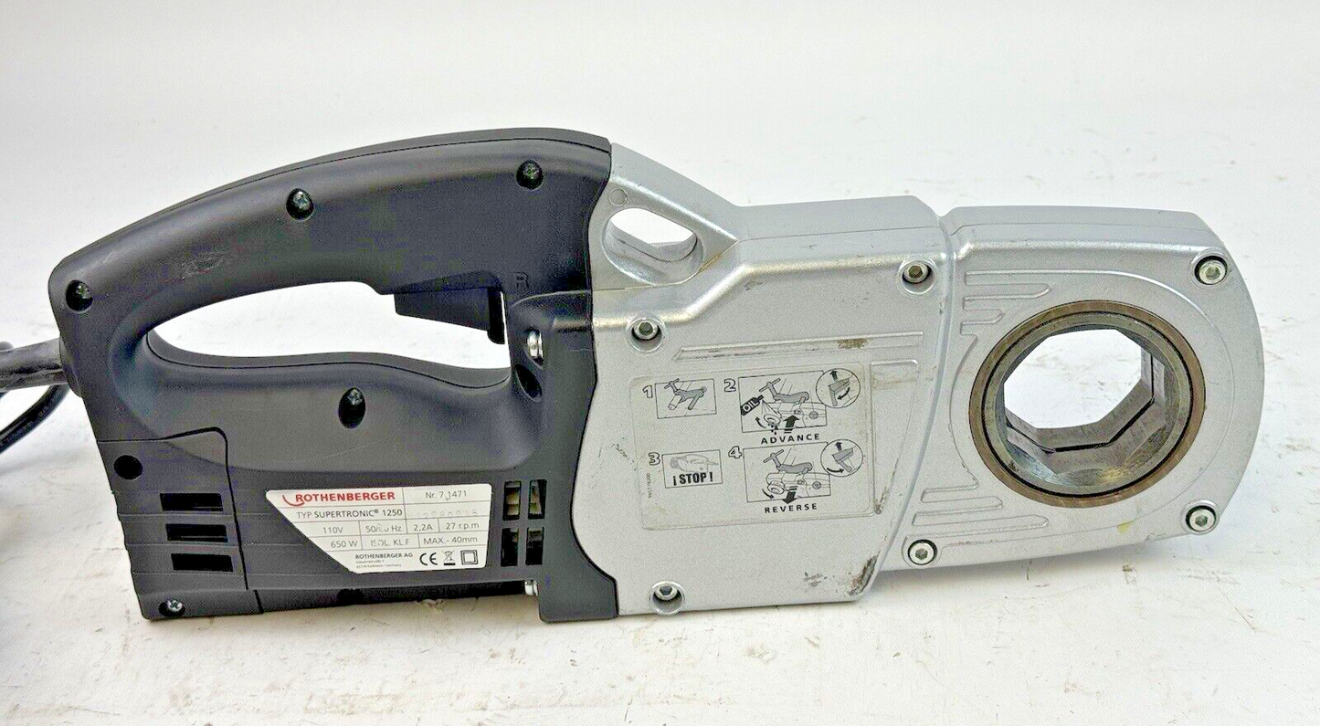 ROTHENBERGER - SUPERTRONIC 1250 -1.1/4" - PORTABLE PIPE THREADING MACHINE/ KIT