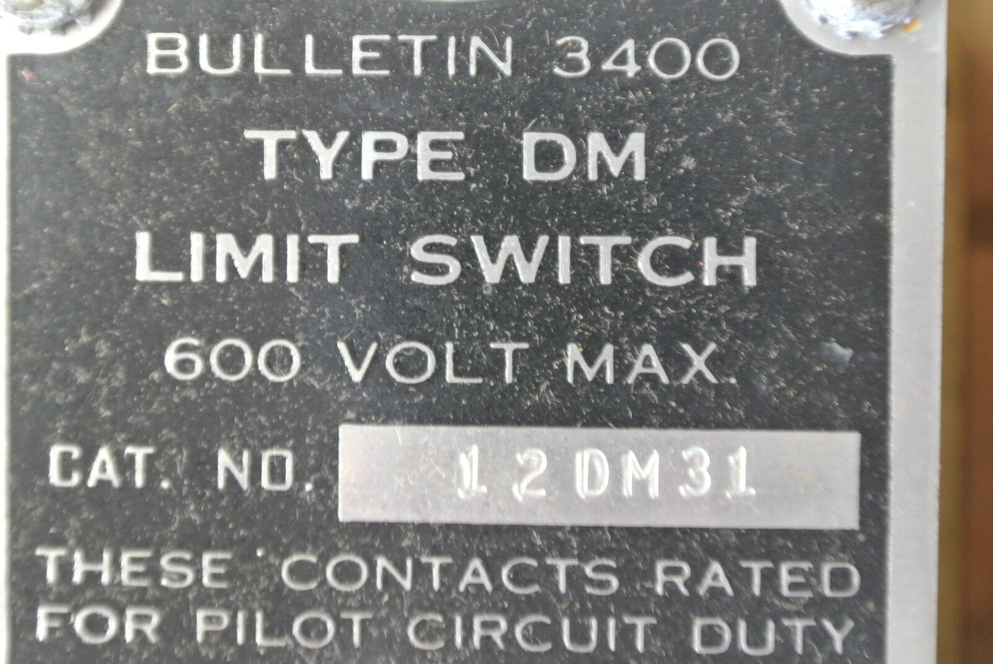 CLARK / AO SMITH 12DM31 LIMIT SWITCH - DUST- & OIL-TIGHT 600VAC - NEW SURPLUS