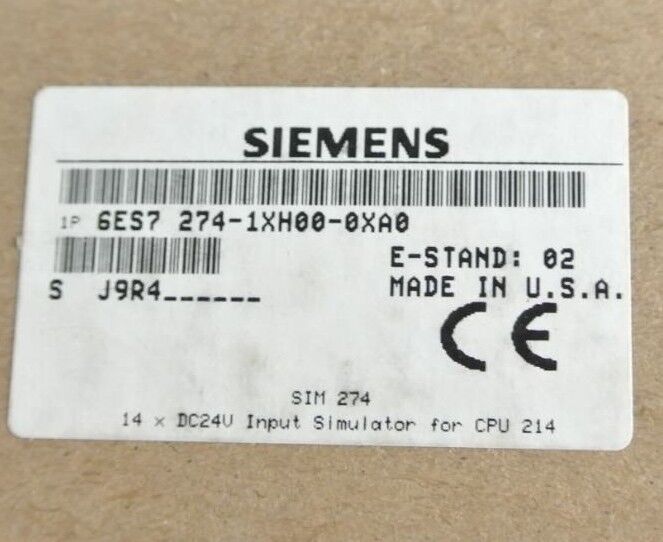 SIEMENS 6ES7 274-1XH00-0XA0 - 14x 24VDC INPUT SIMULATOR for CPU 214 NEW SURPLUS