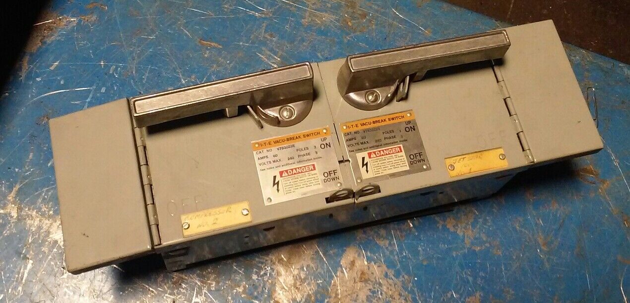 ITE V7B3222R TWIN VACU BREAK PANELBOARD SWITCH 3P 60A 240V