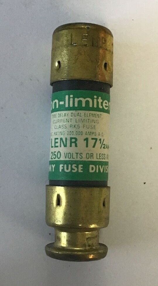 ECONOMY LENR 17-1/2 FUSE CLASS RK5 ECON-LIMITER 250VAC 17-1/2A ***LOTOF10***