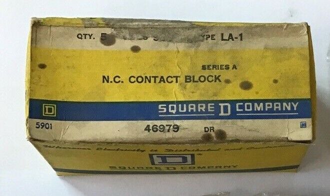 SQUARE D 9001 LA-1 N.C. CONTACT BLOCK SERIES A BOX OF 5