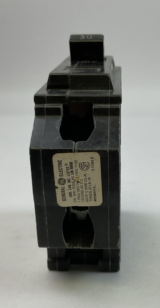 GE THQB130 CIRCUIT BREAKER 1POLE 30AMP 120/240VAC