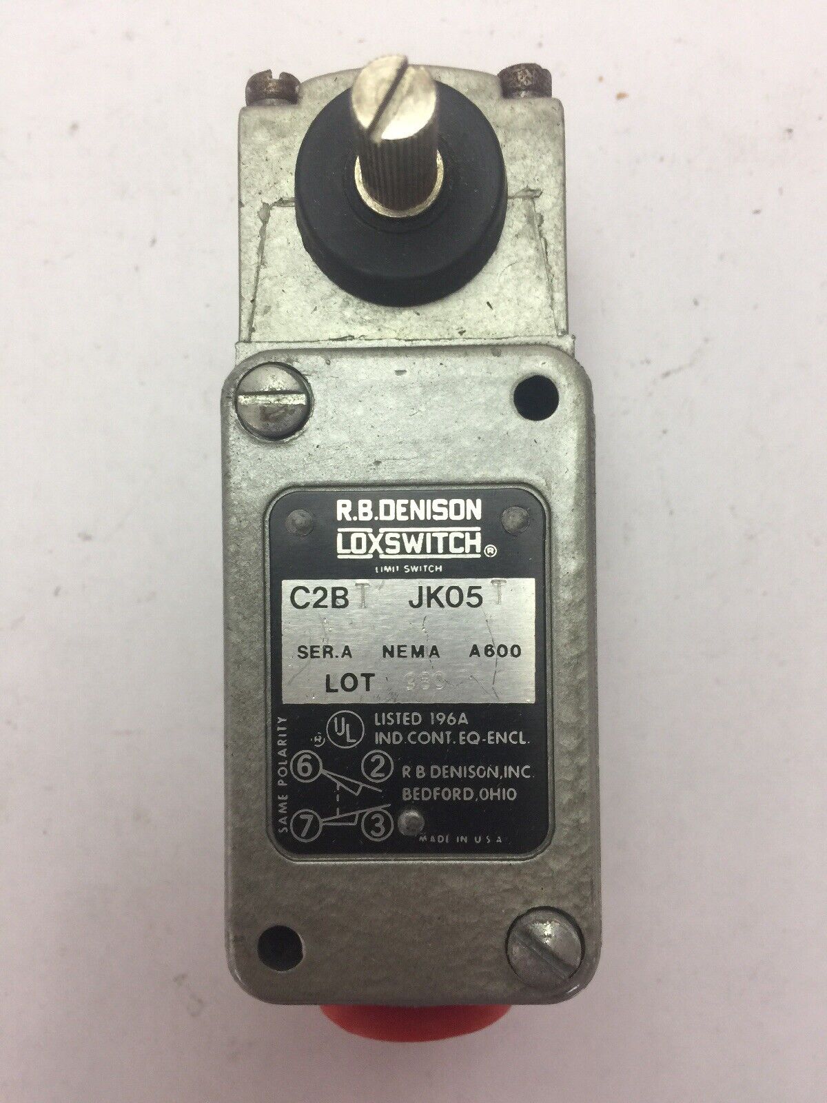 GOULD C2BT JK05T LIMIT SWITCH NEMA A600 R.B. DENISON LOXSWITCH