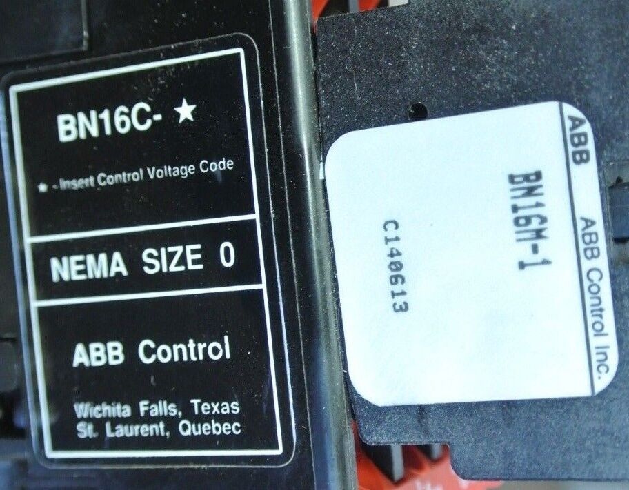 ABB BN16M-1 - CONTACTOR - SIZE 0 - 120V, 60Hz - NEW SURPLUS