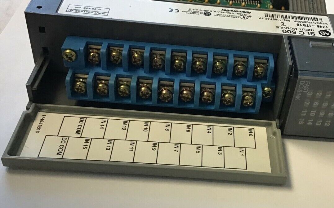 ALLEN BRADLEY 1746-ITB16 INPUT MODULE SER.C 10-30VDC PLC MODULE FAST DC-SINK