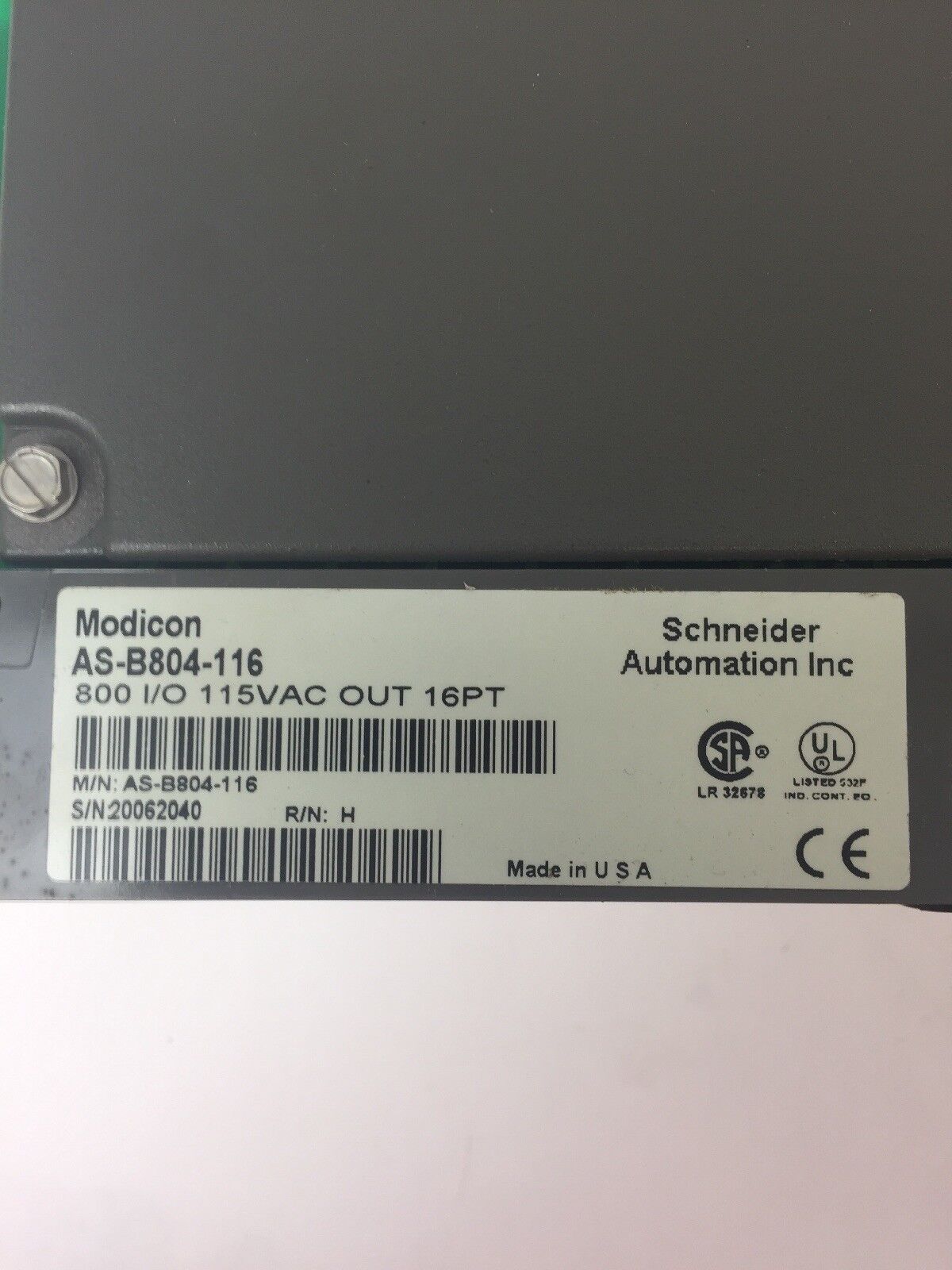 AEG MODION SCHNEIDER AS-B804-116 OUTPUT MODULE 115VAC