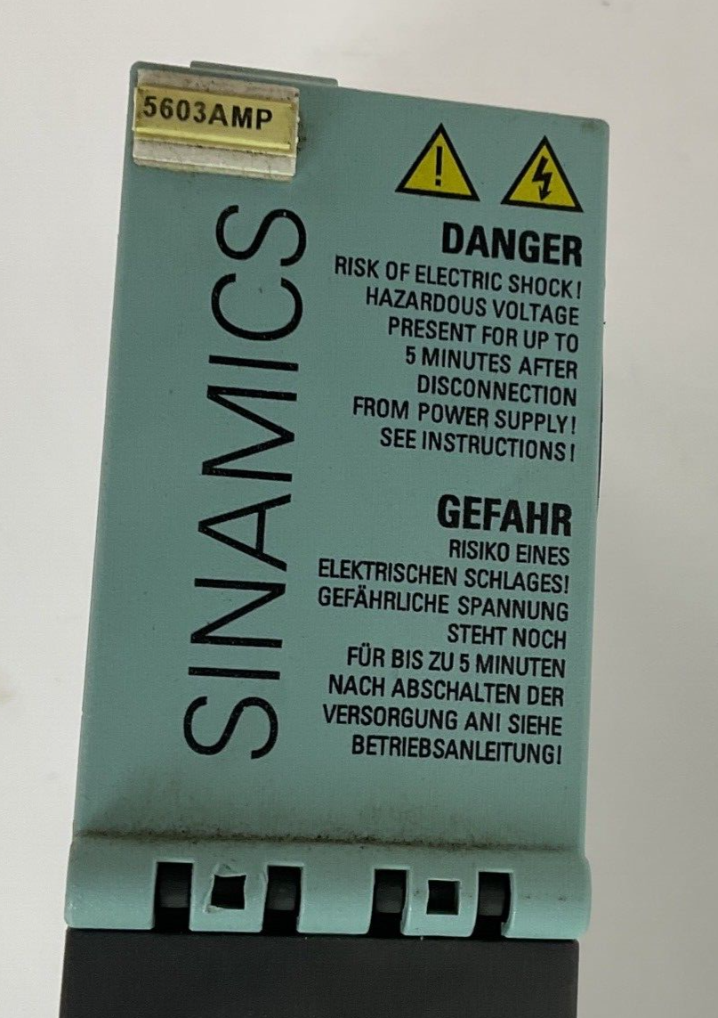 SIEMENS 6SL3120-1TE13-0AA3 SINGLE MOTOR DRIVE VER.B 600V 3A