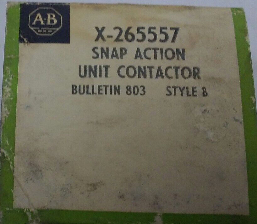 ALLEN BRADLEY X-265557 Snap Action Unit Contactor (NEW IN BOXPD