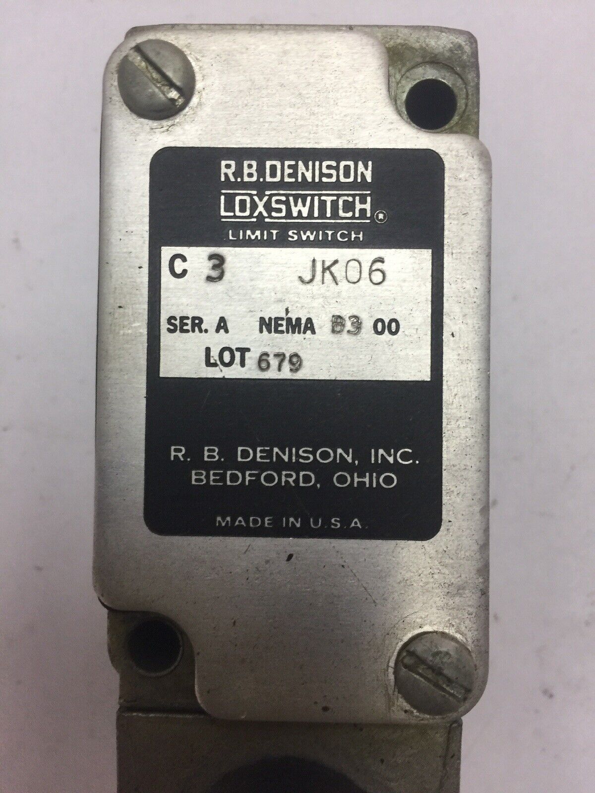 R.B. DENISON LOXSWITCH C3 JK06 LIMIT SWITCH