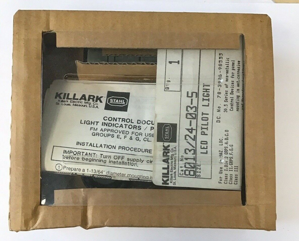 KILLARK 8013/24035 LED PILOT LIGHT GREEN 110/127VAC 30.5 SERIES