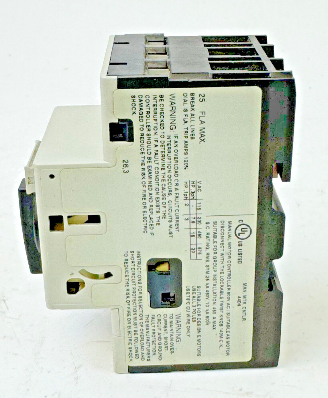 ALLEN-BRADLEY - 140M-C2E-C25 SER. B - MANUAL MOTOR PROTECTOR - 18 A - 25 A