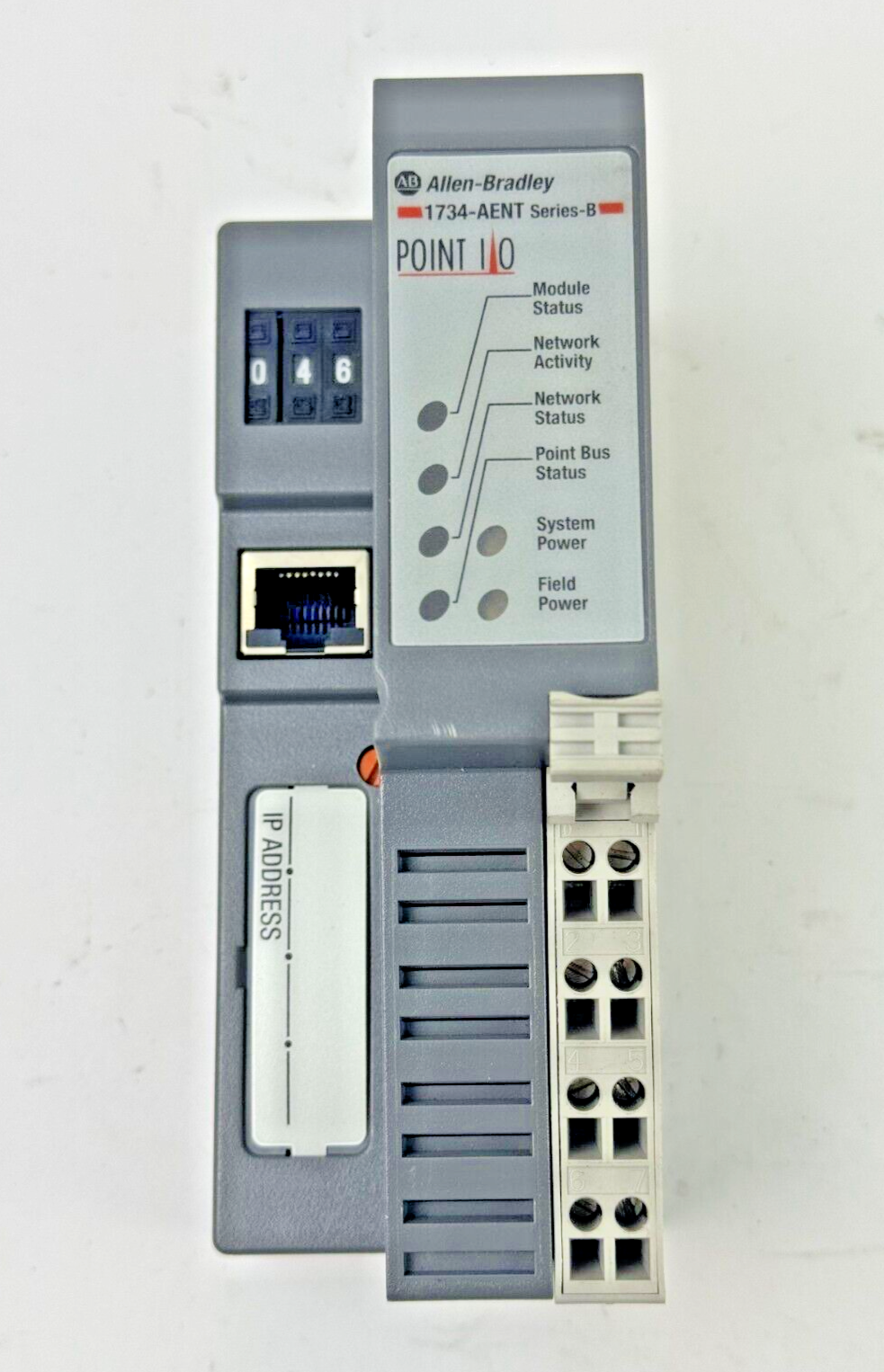 ALLEN-BRADLEY - 1734-AENT SER. B FW/ 5.012 - ETHERNET IP I/O ETHERNET ADAPTER