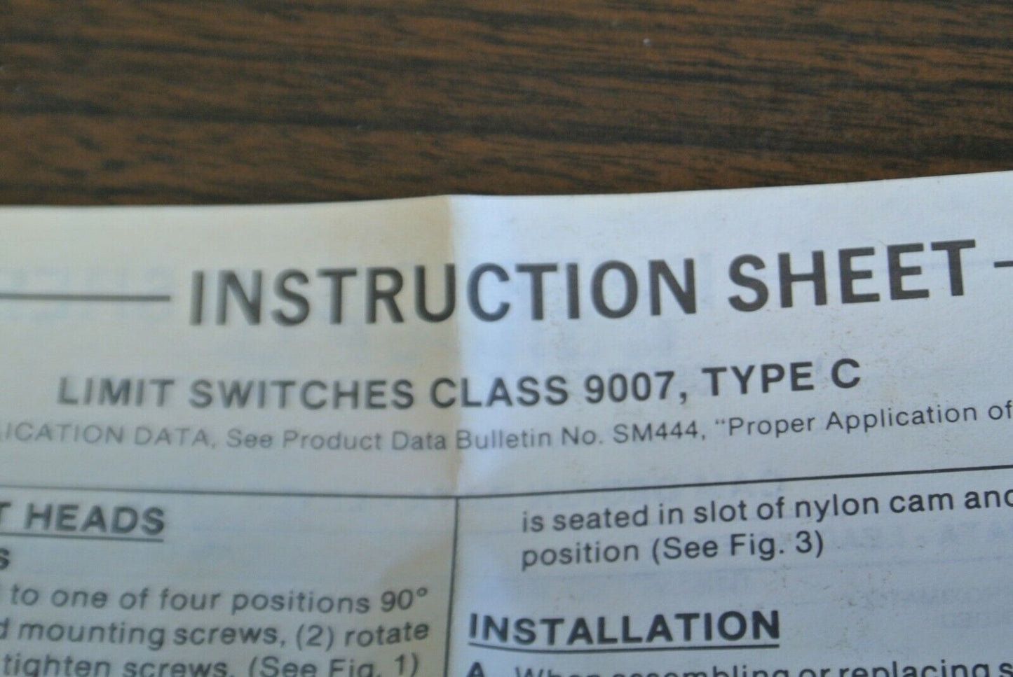 SQUARE D 9007 CR61C Ser. A / NEW TYPE C HEAVY DUTY LIMIT SWITCH / NEW SURPLUS