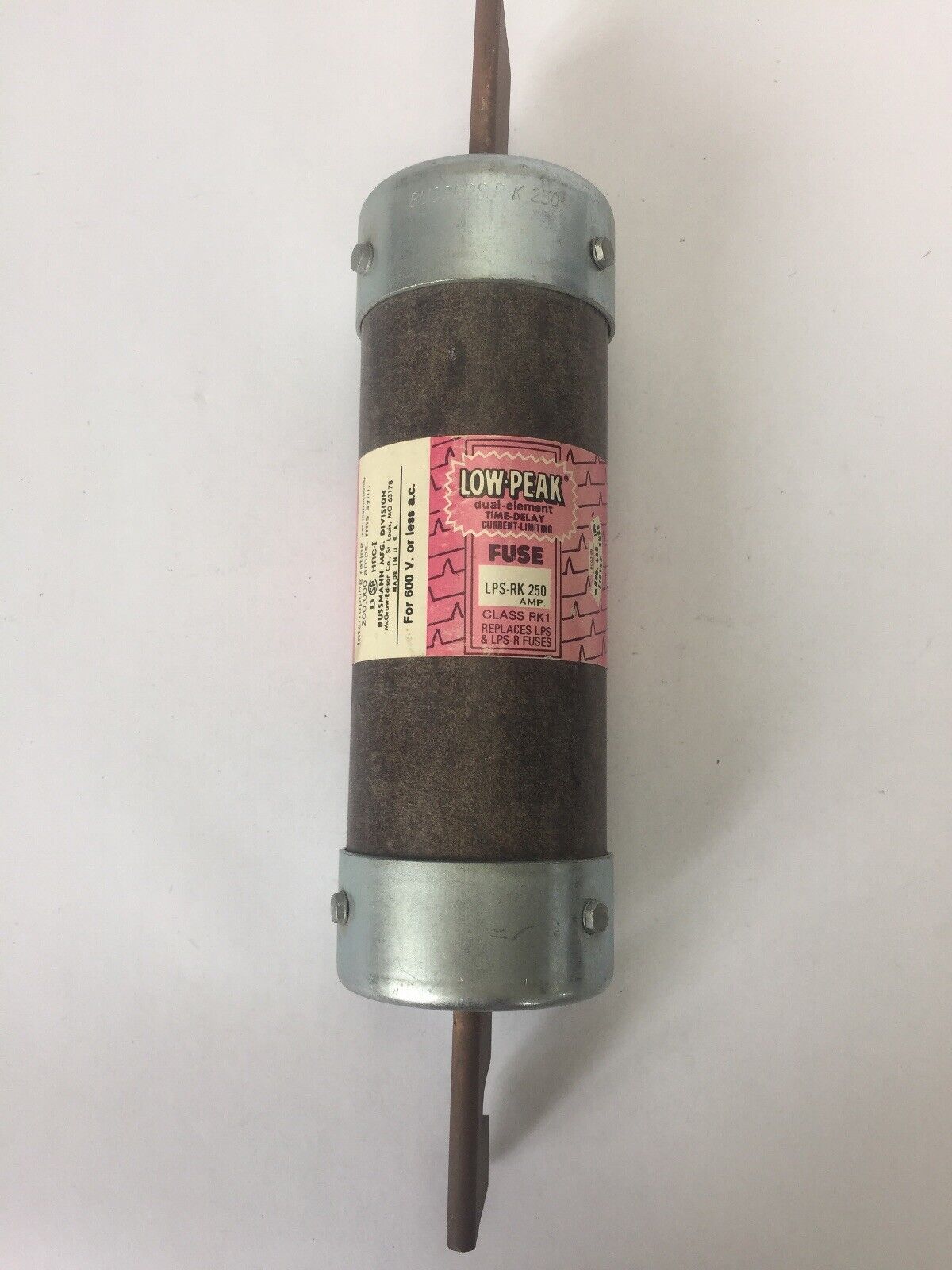 LOW-PEAK LPS-RK 250 DUAL-ELEMENT TIME-DELAY CURRENT LIMITING FUSE 250A 600VAC