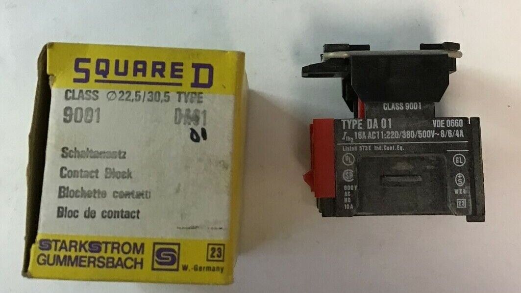 SQUARE D 9001 DA 01 CONTACT BLOCK ***LOTOF3***