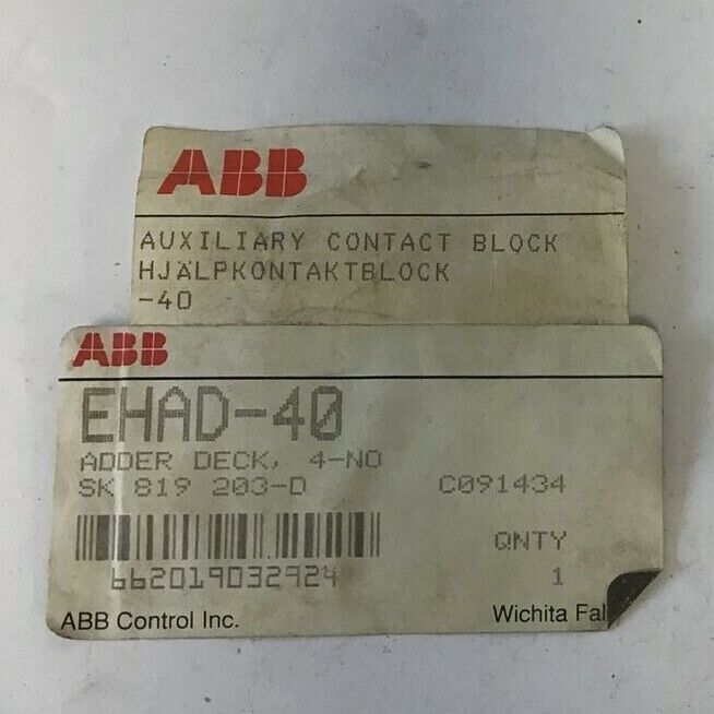ABB EHAD-40 ADDER DECK 4NO SK819203-D