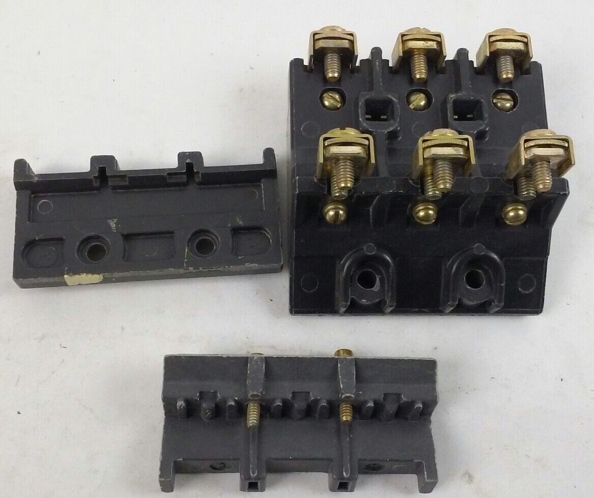 ALLEN BRADLEY X-355028 STATIONARY CONTACT BLOCK ASSEMBLY SIZE 1, 3 POLE