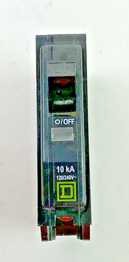 SQUARE D QO12010CP CIRCUIT BREAKER 1POLE 20A 120/240VAC 50/60HZ***LOTOF10***